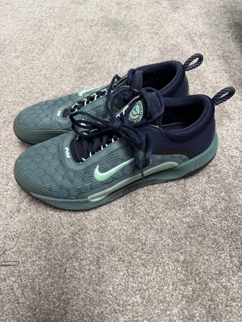 Nike Men’s Teal and Navy Athletic Sneakers